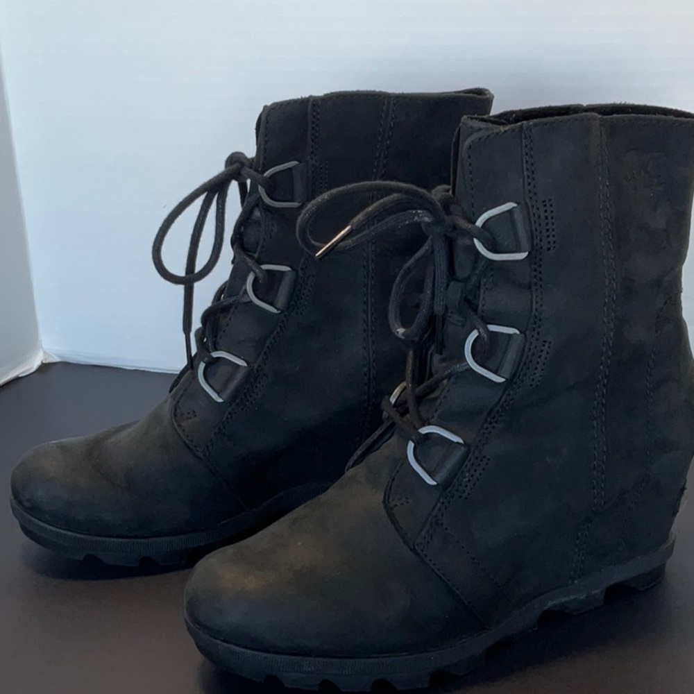 Sorel Joan of Arctic Wedge II Black Suede - Picture 3 of 5